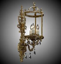 American Brass & Crystal WS2284-A-01G-PI - Three Light Wall Sconce